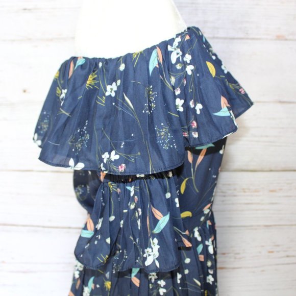 Aqua Bloomingdale’s Exclusive Pleated Tiered Floral Maxi Dress - Picture 2 of 15